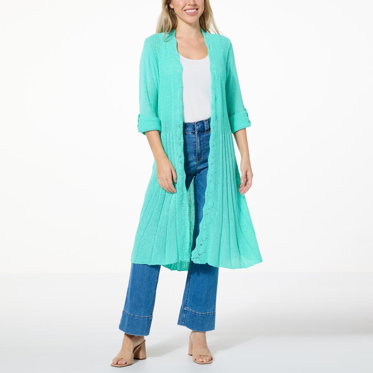 Qvc cardigan nina leonard best sale