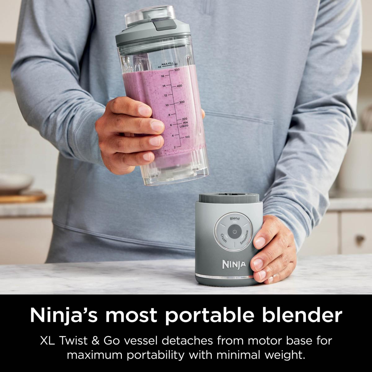Ninja Blast Max 22-oz. Portable Blender - Platinum Silver | HSN