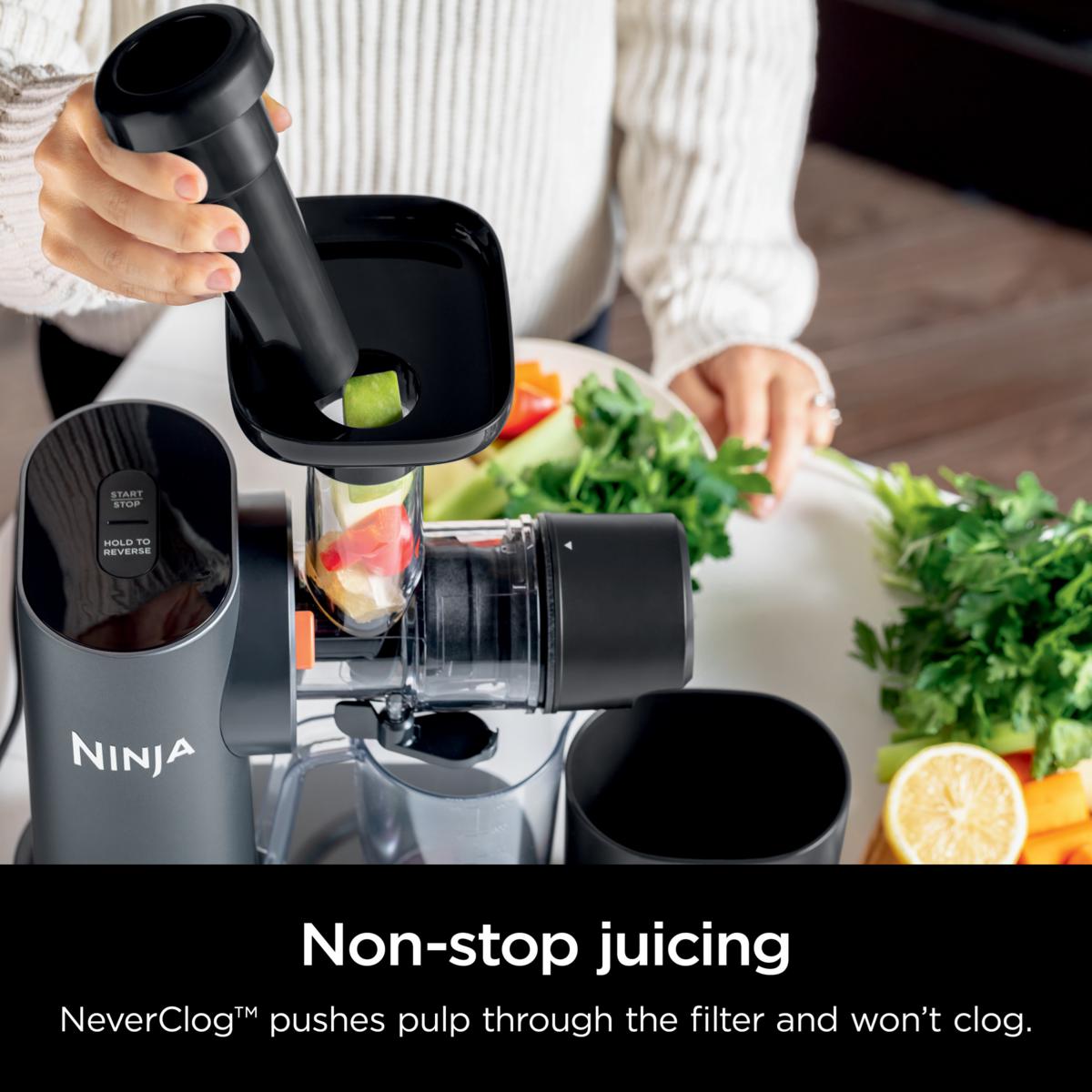 Ninja Cold Press Juicer, Powerful Slow Juicer with Total Pulp