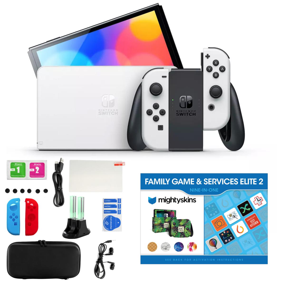 Nintendo, Switch OLED in White with Accessory Kit and Voucher