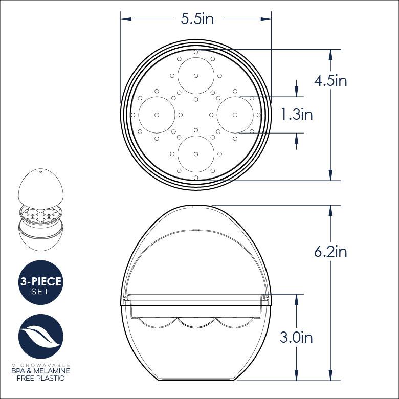 Nordic Ware Microwave Egg Bites Pan, Yellow, 8.75 x 8.75 x 4.5 