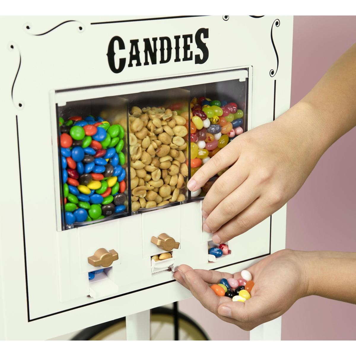 Nostalgia NKPCRTCD8IVY 53 Popcorn Cart with Candy Dispenser