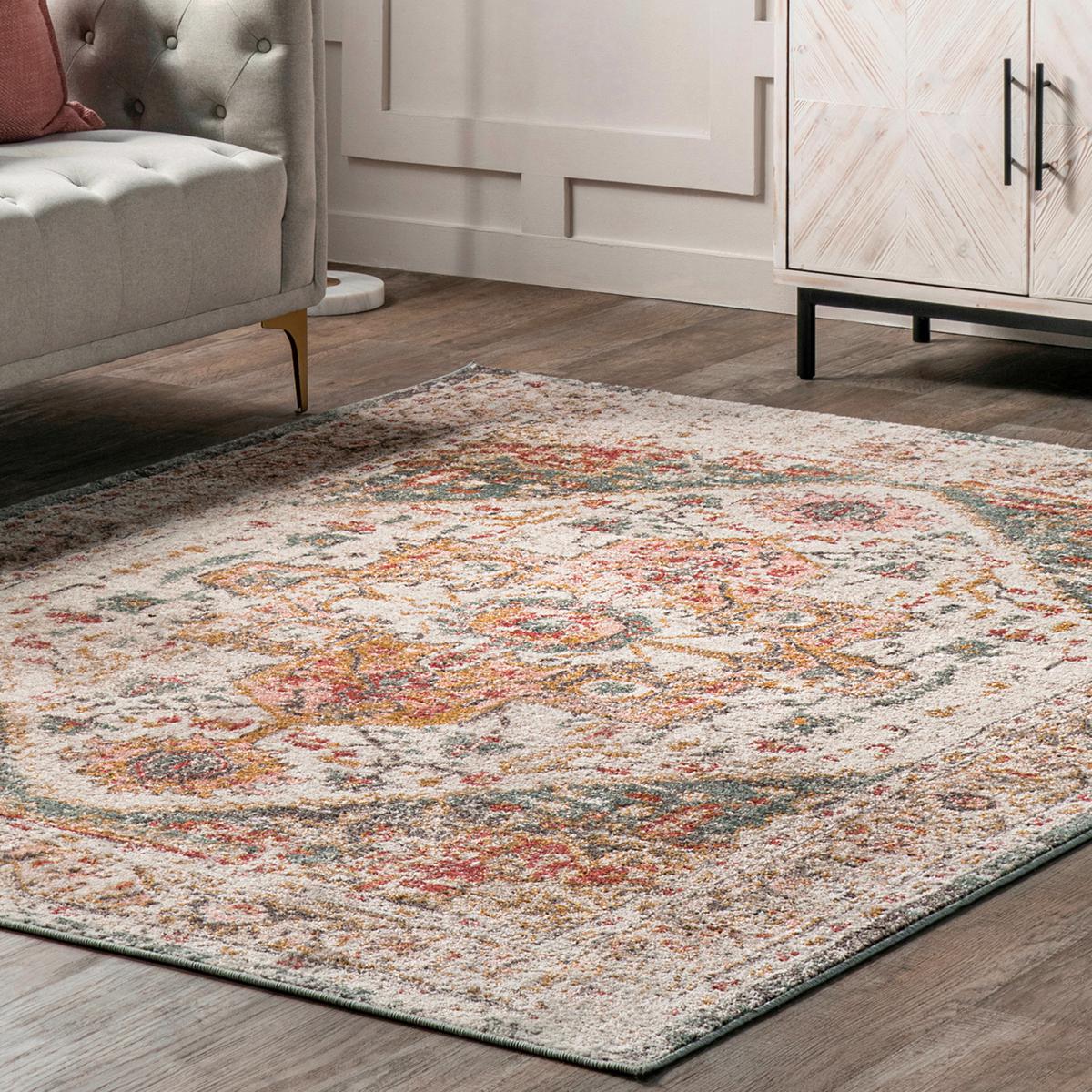 ラグ ACTUS - vintage rug Chase Faded Vintage Medallion Area Rug — nuLOOM