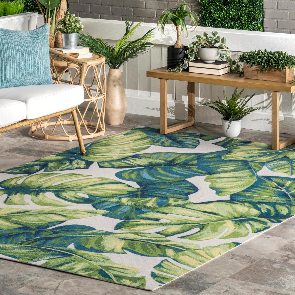 nuLOOM Lisa Floral Indoor/Outdoor 4' x 6' Area Rug | HSN