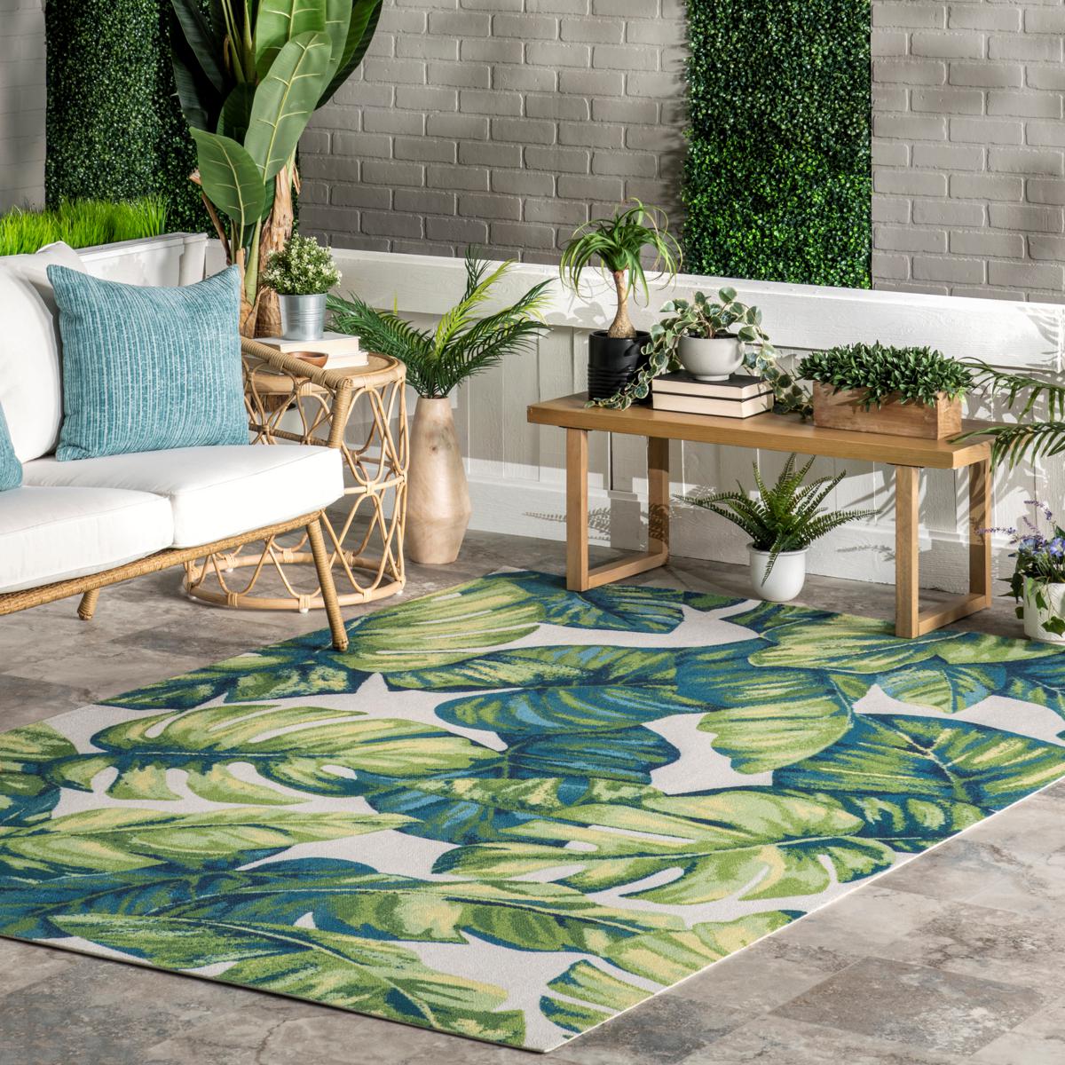 nuLOOM Lisa Floral Indoor/Outdoor 8' x 10' Area Rug | HSN