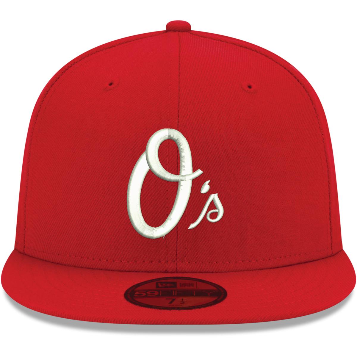 Men's Baltimore Orioles New Era Gray/Red 50th Anniversary Navy Undervisor  59FIFTY Fitted Hat