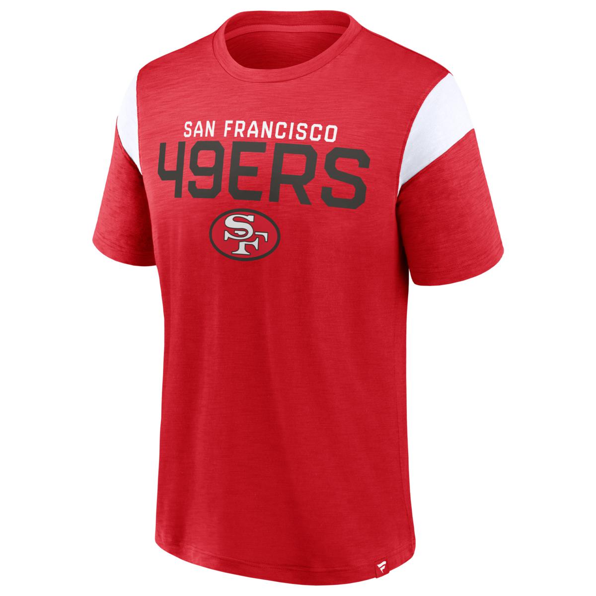 San Francisco 49ers New Era Third Down Big & Tall Puff Print T-Shirt -  Scarlet