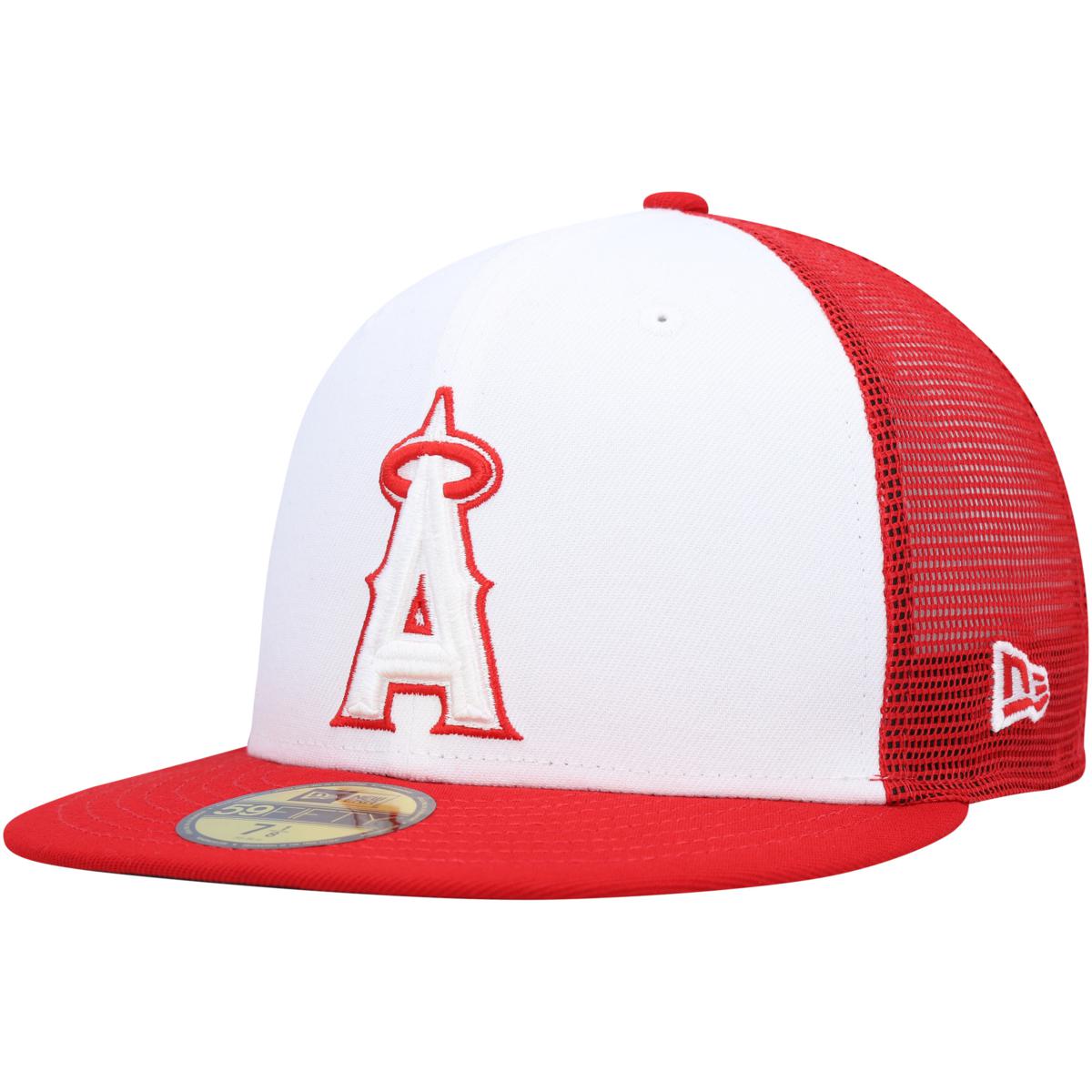 Los Angeles Angels Hat Cap Fitted Mens 7 3/8 Brown New Era 59Fifty