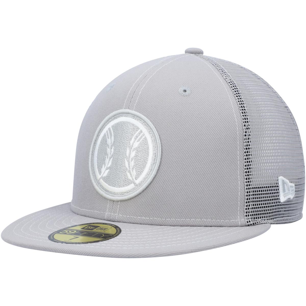 Milwaukee Brewers Fanatics Branded Logo Trucker Adjustable Hat - Heather  Gray/White