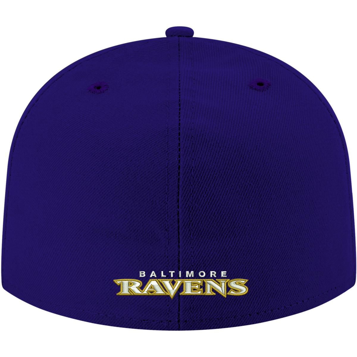 Men's New Era White Baltimore Ravens Omaha Low Profile 59FIFTY Fitted Hat