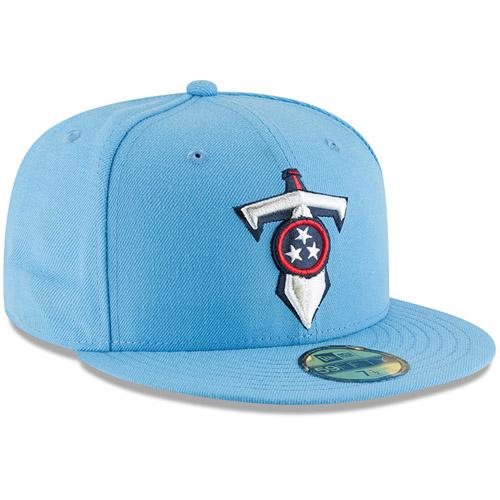 Men's Tennessee Titans New Era White Sword Omaha 59FIFTY Fitted Hat