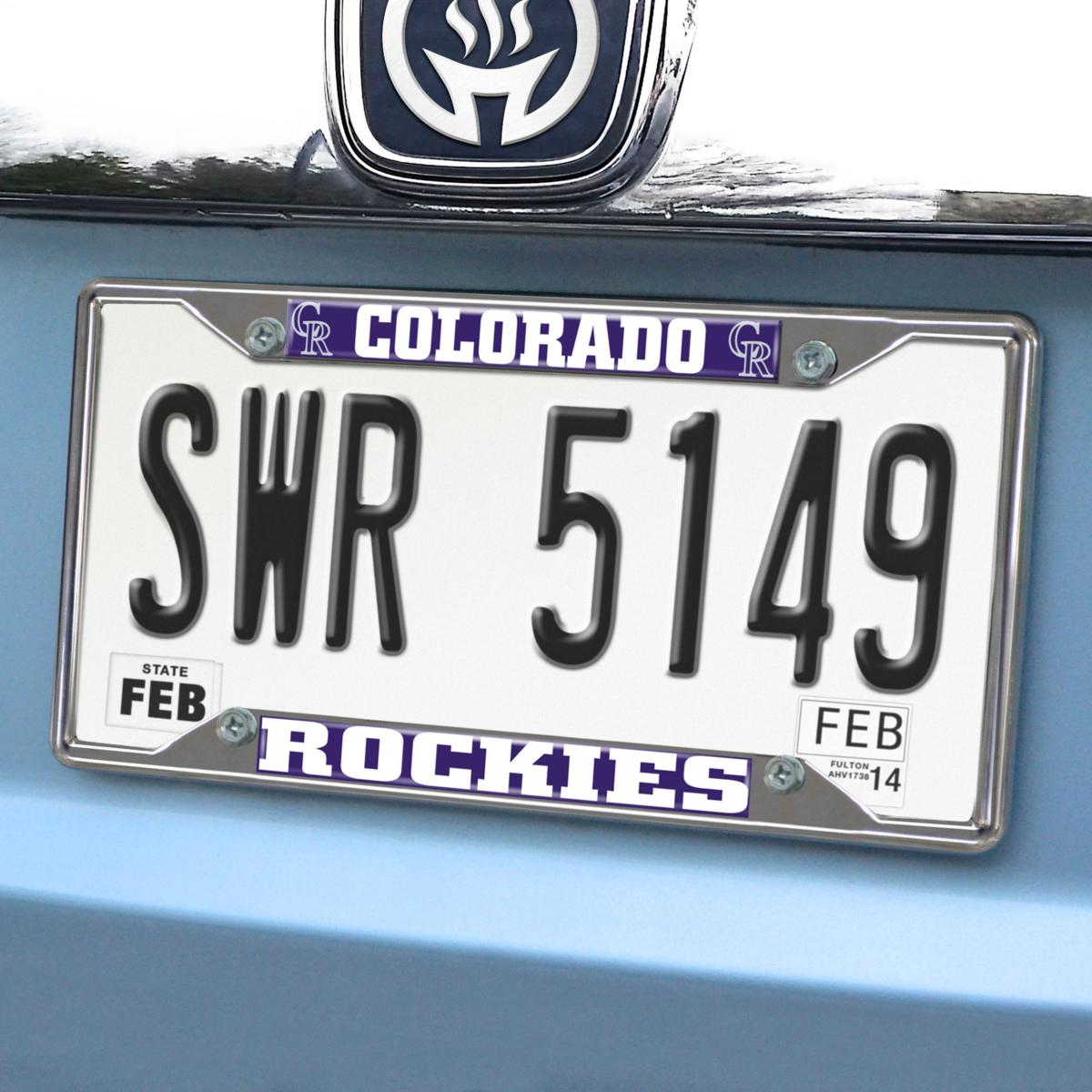 Officially Licensed MLB Colorado Rockies Metal License Plate Frame