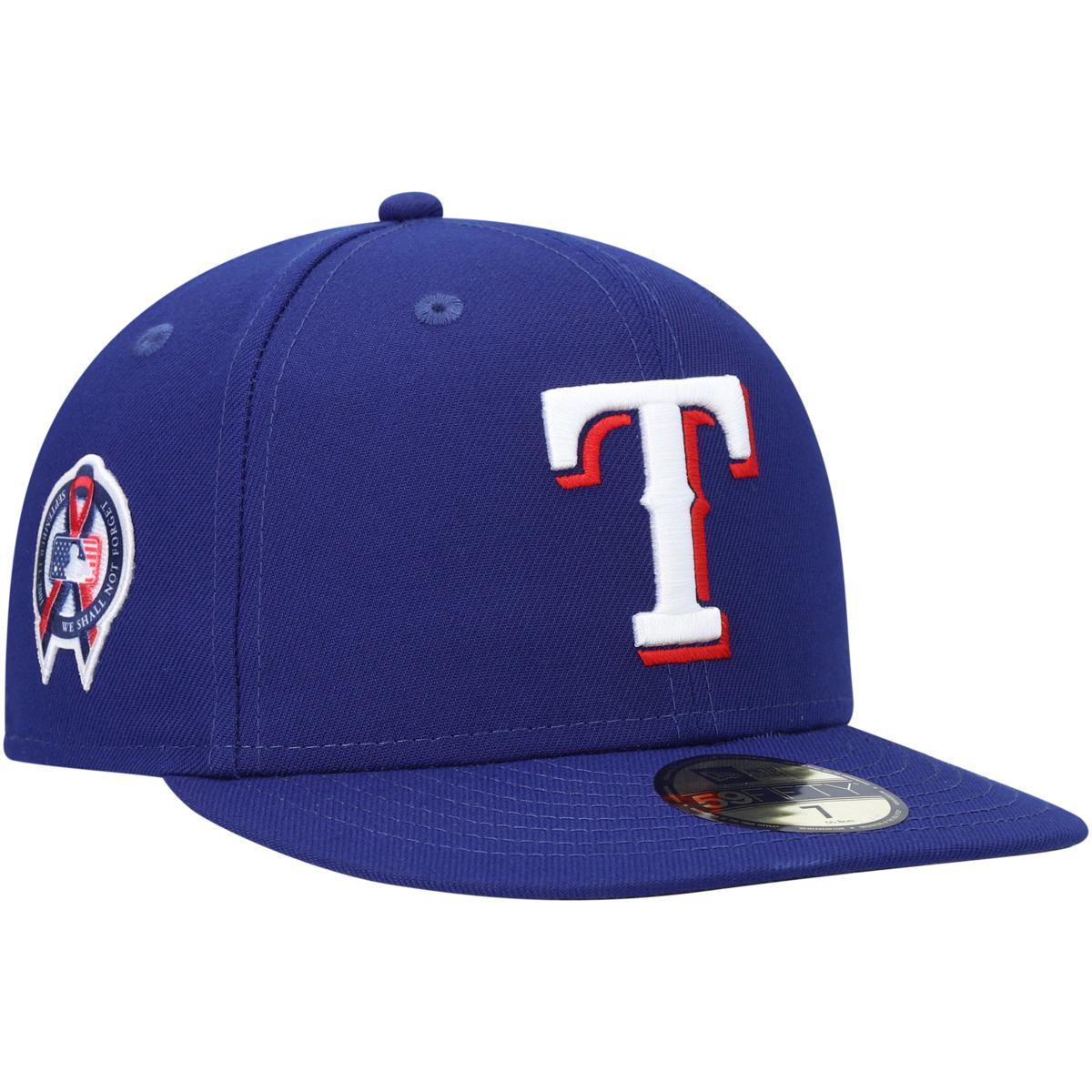 New Era 59FIFTY Texas Rangers Baseball Club Logo Patch Hat - White, Red White/Red / 7 3/4