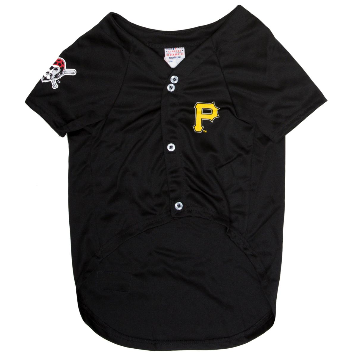 MLB Pittsburgh Pirates Women's Short Sleeve Button Down Mesh Jersey 