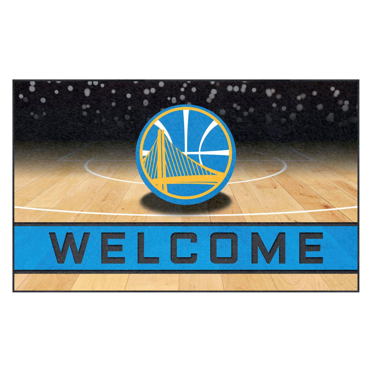 Officially Licensed NBA GoldenState Warriors 18" x 30" Rubber Door Mat
