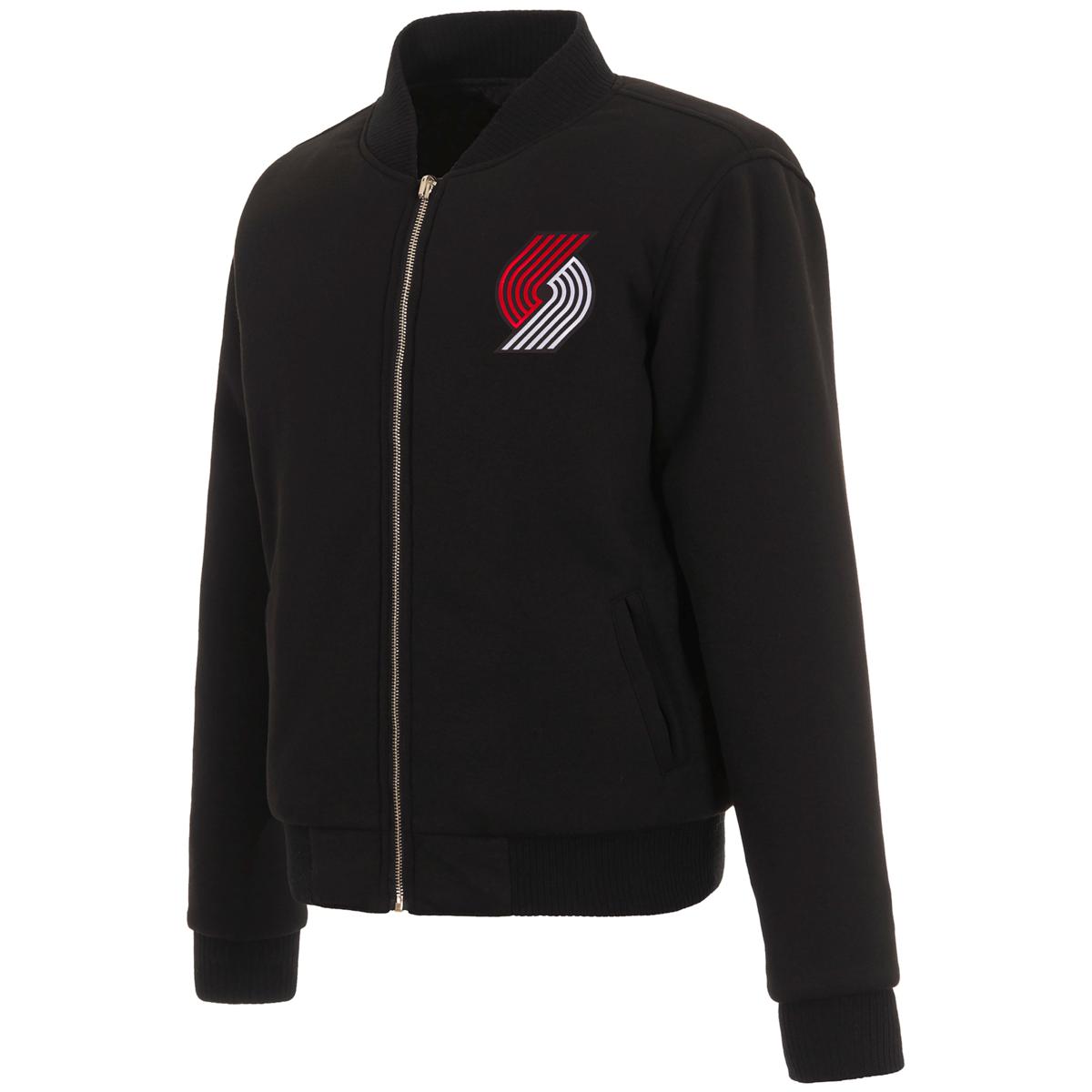 Officially Licensed NBA Portland Ladies Jacket w Fleece & Nylon Sides
