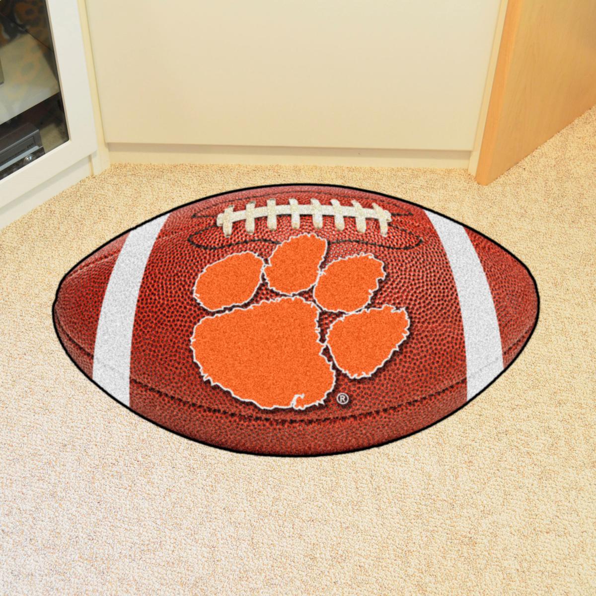 Clemson University Mascot Mat - Paw Print Logo - Floor Rug - Area Rug