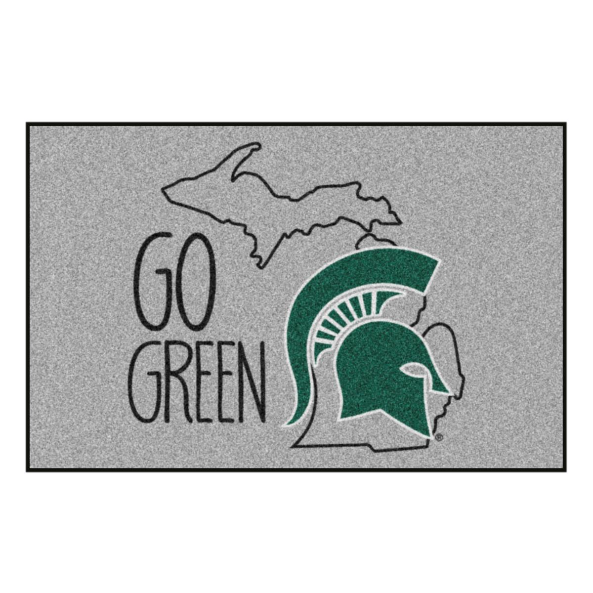 Officially Licensed NCAA Michigan State 19" x 30" Southern Style Rug