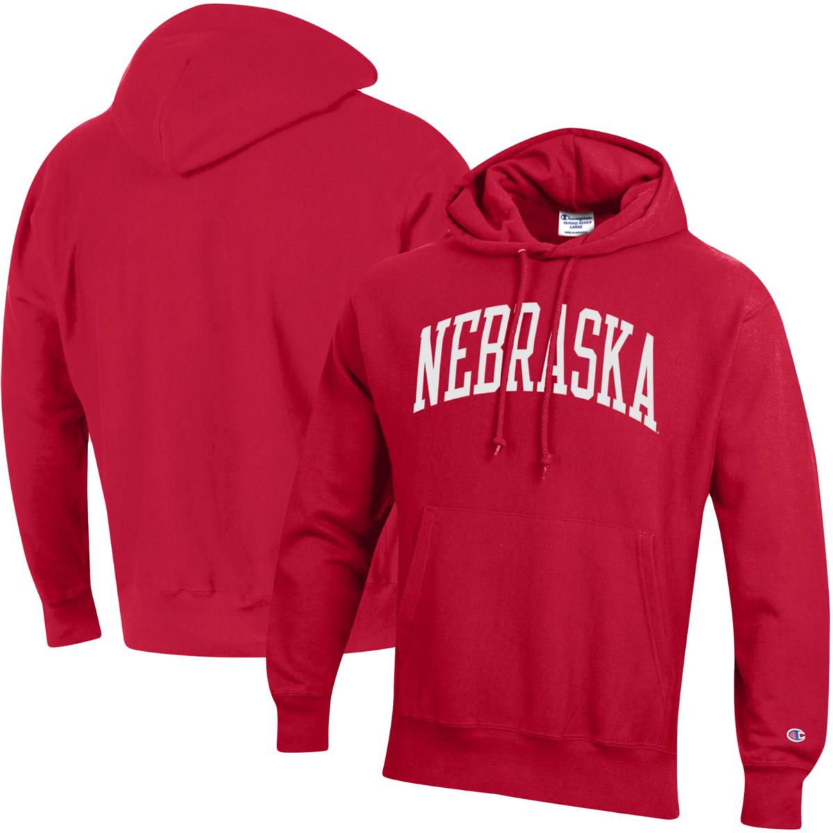 Officially Licensed NCAA Nebraska Huskers Scarlet Pullover Hoodie HSN