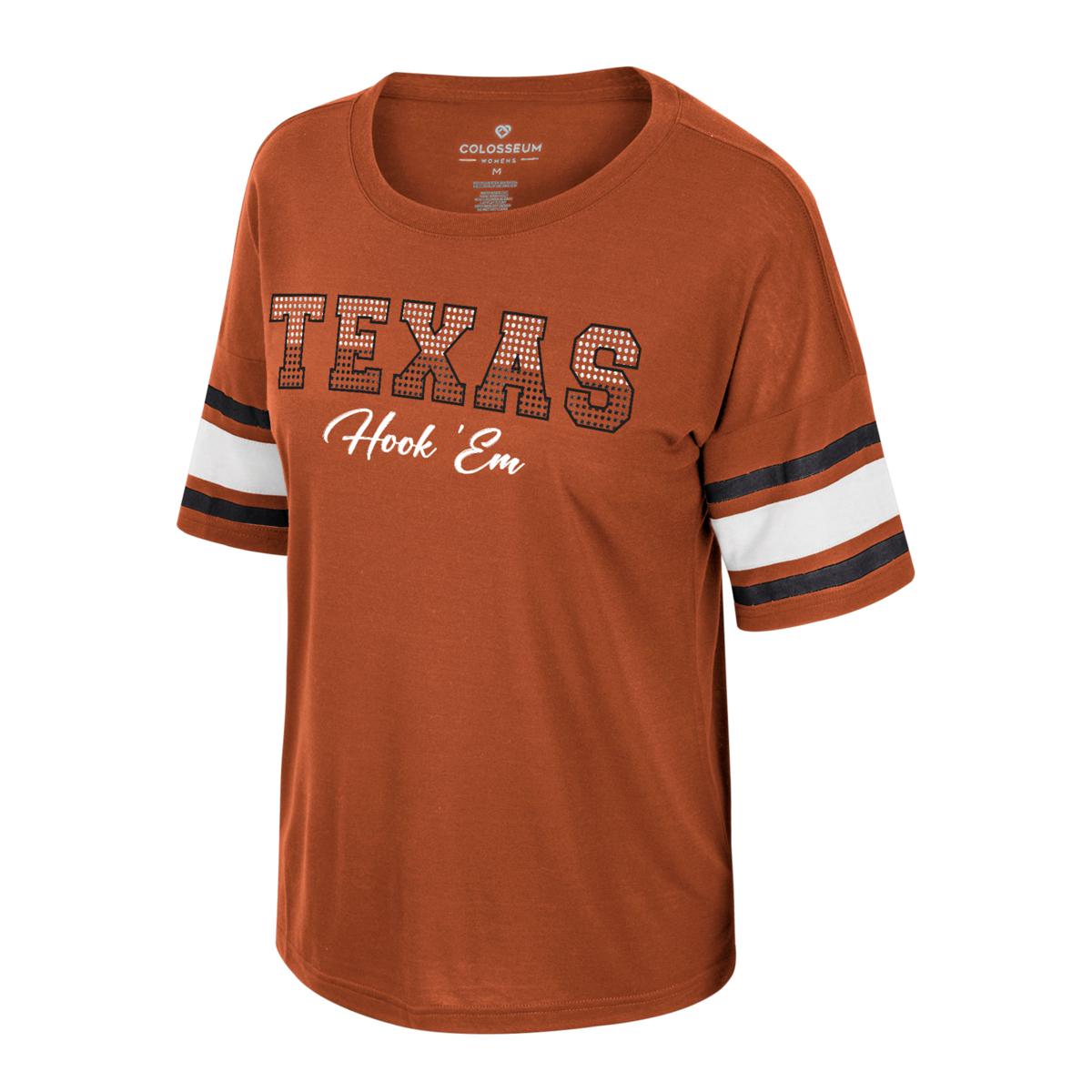 Officially Licensed NCAA Rhinestone Tee U Of Texas 21619983 HSN
