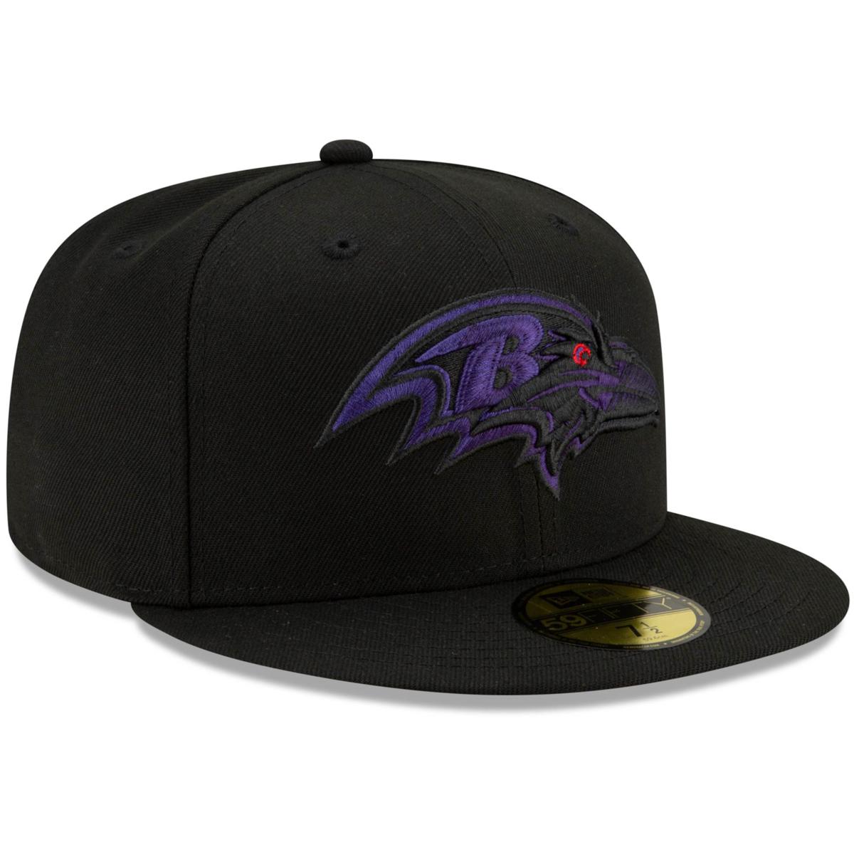 Men's New Era Purple Baltimore Ravens Omaha 59FIFTY Fitted Hat