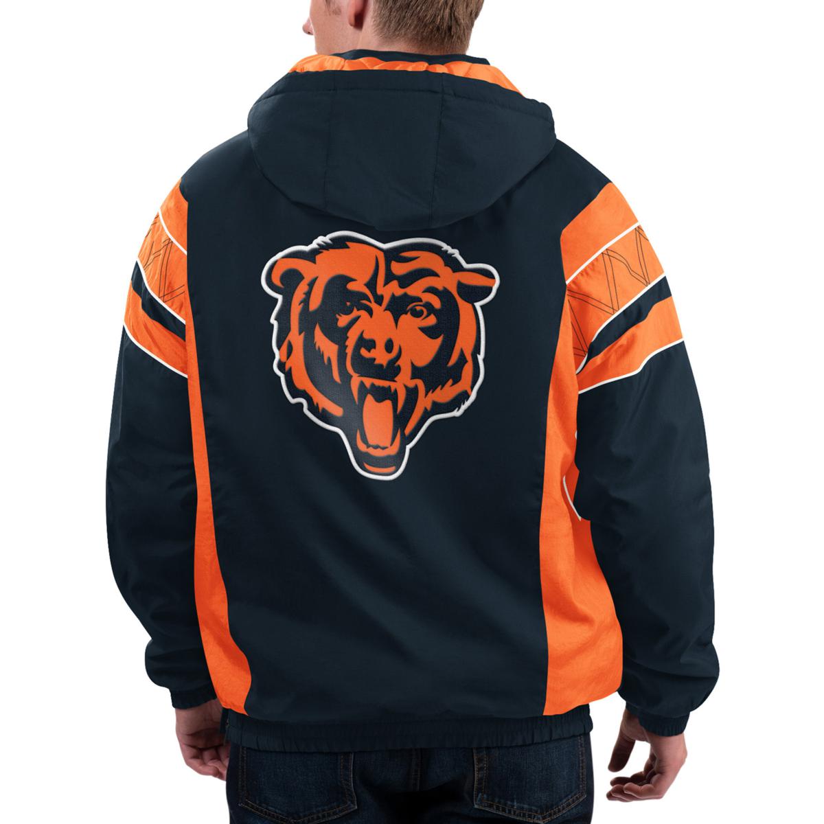 Chicago Bears NFL Team Apparel Rain Jacket Hooded Mens Size XL