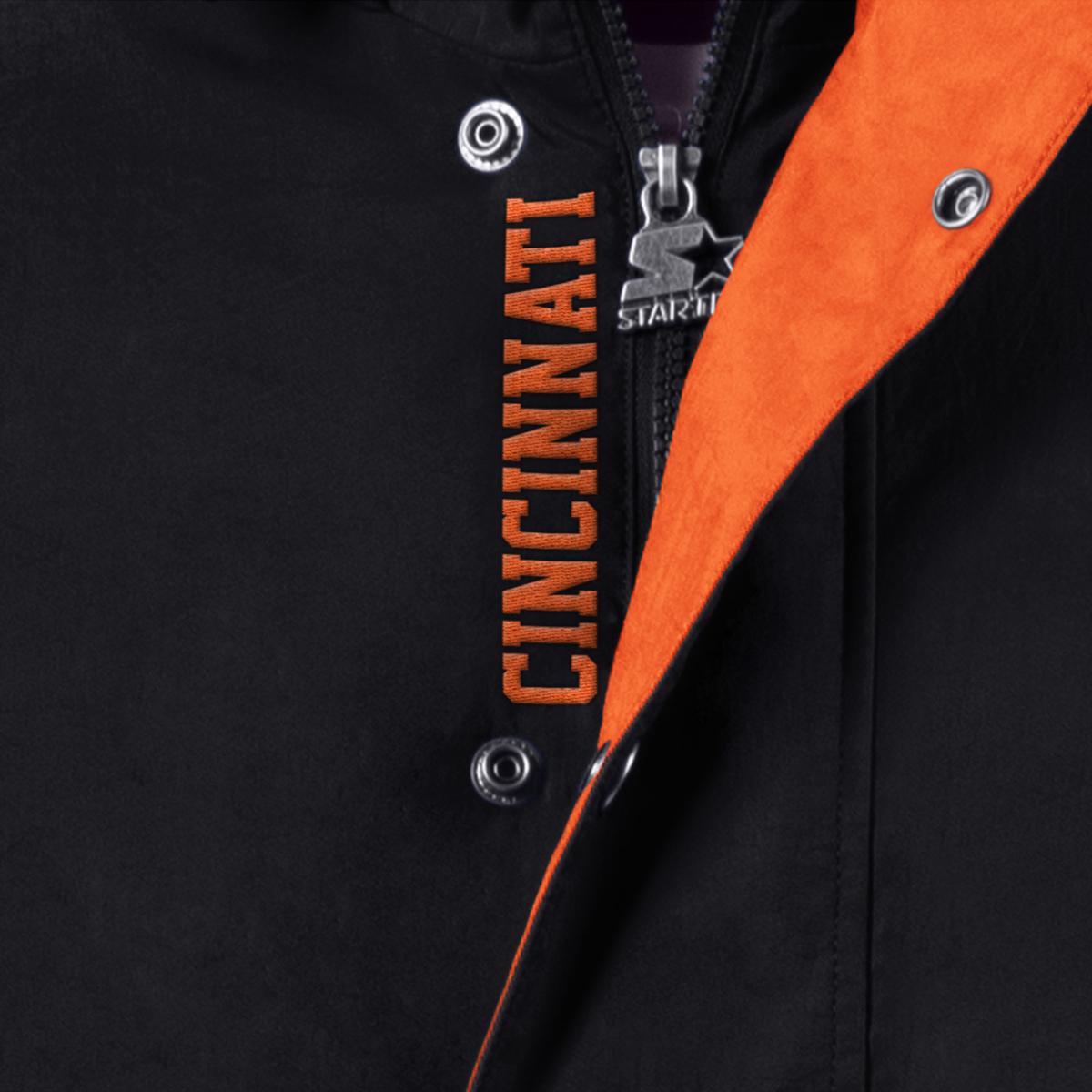 Starter Cincinnati Bengals Home Team Half-Zip Jacket M / Black Mens Outerwear