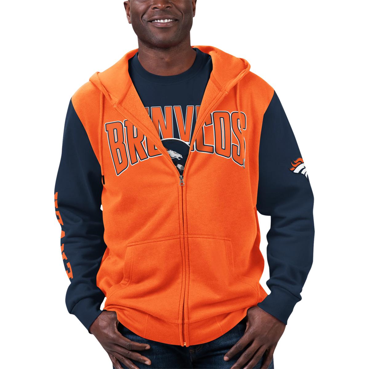 Broncos NFL Team Apparel Denver Orange & Blue Hoodie