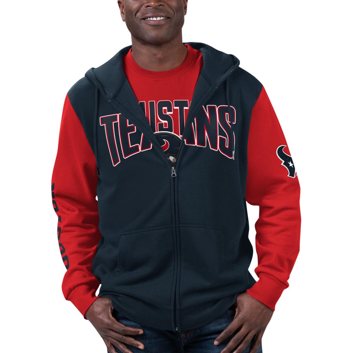 Football Fan Shop Officially Licensed NFL Full-Zip Hooded Jacket - Houston Texans