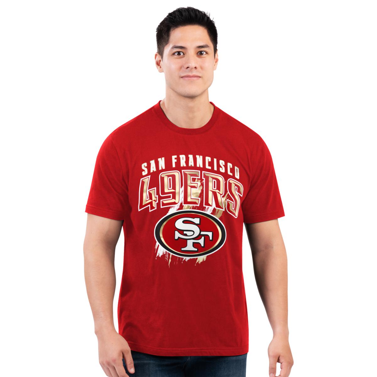 San Francisco 49ers 2 Pieces Football Tracksuit Summer T Shirts