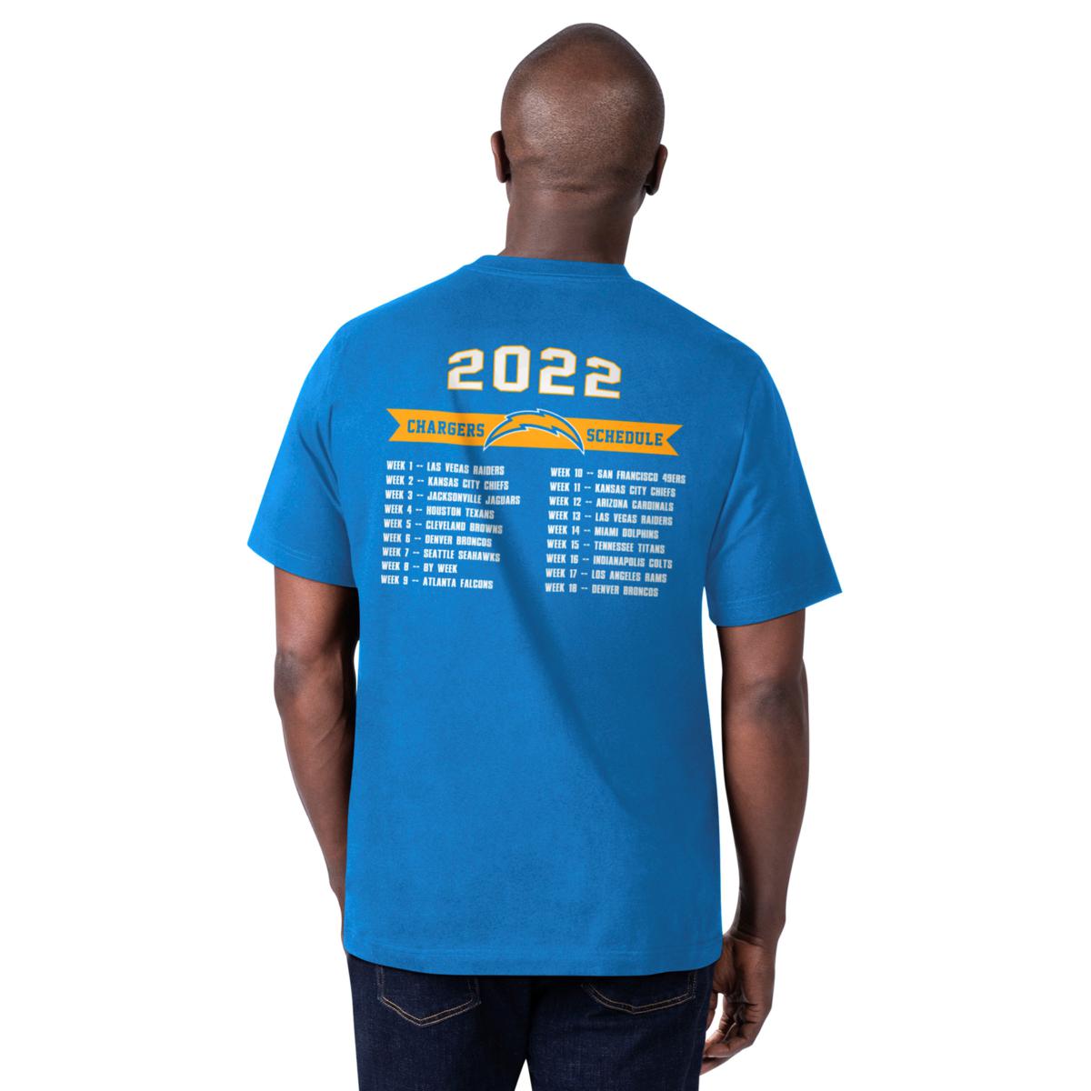 Officially Licensed NFL 2022 Jersey Knit Schedule Tee by Glll - Bills