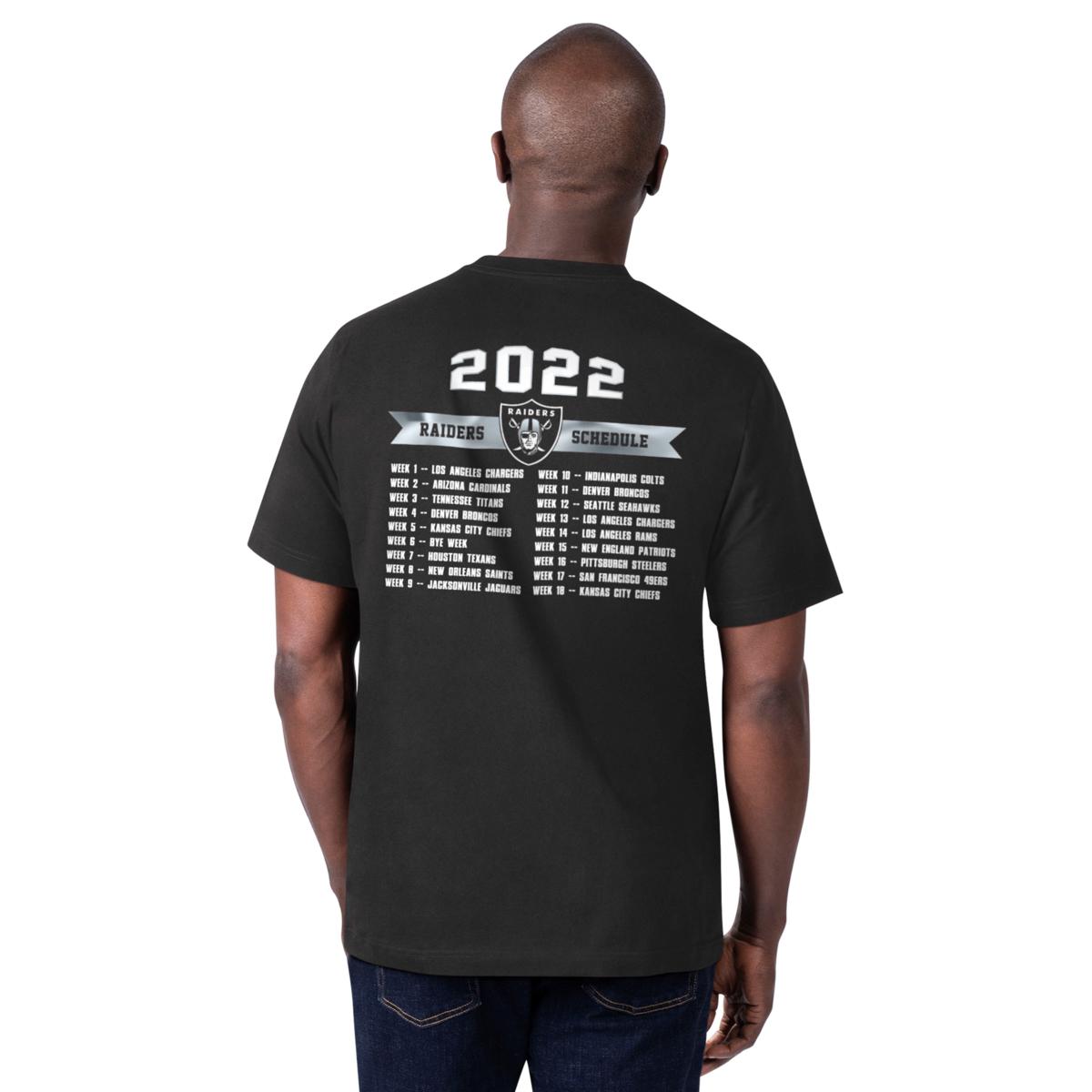 Officially Licensed NFL 2022 Jersey Knit Schedule Tee by Glll - Chargers