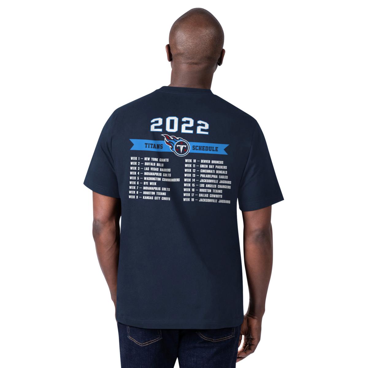 Officially Licensed NFL 2022 Jersey Knit Schedule Tee By