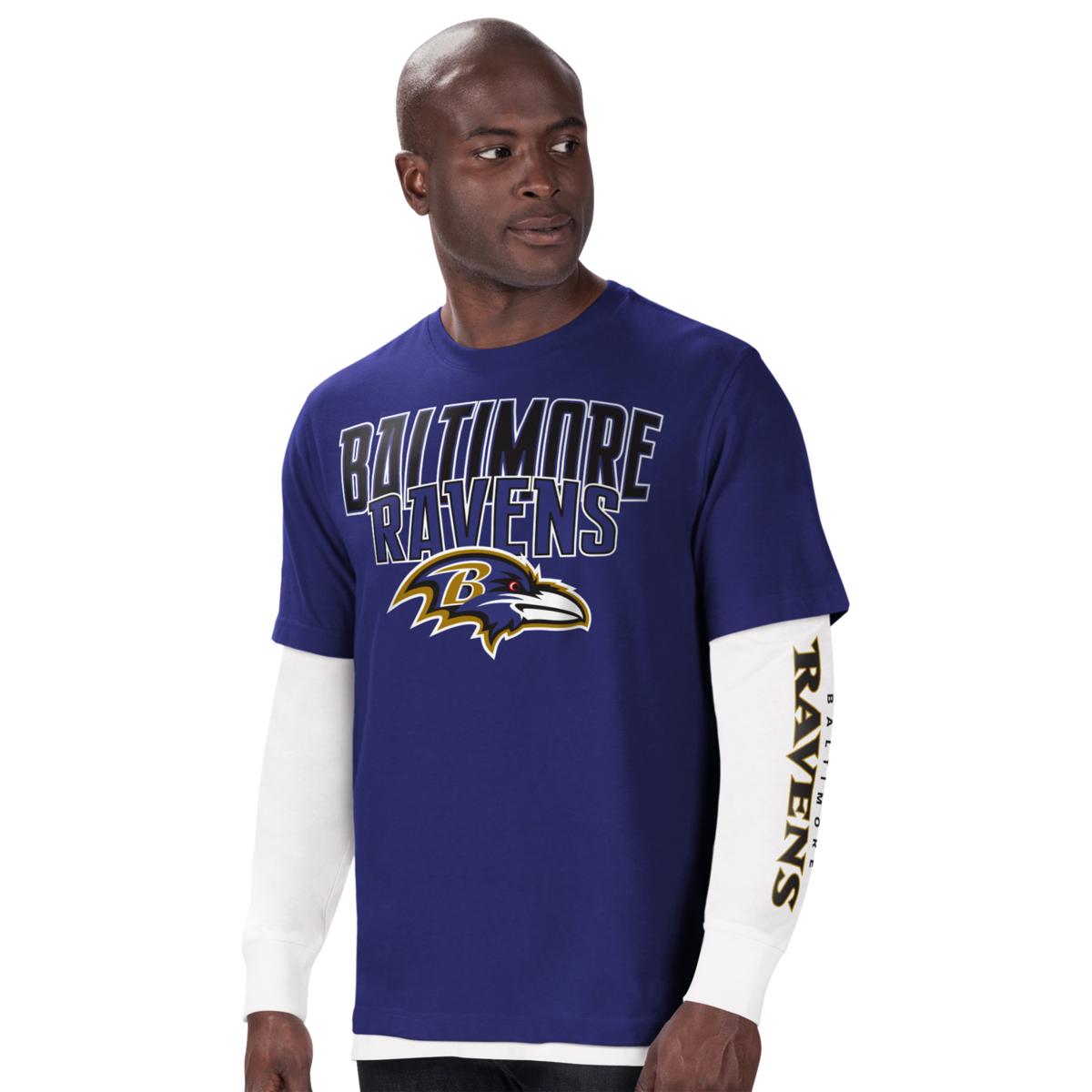 Officially Licensed NFL 3-in-1 Combo 2-pack of Crew-Neck Tees by Glll