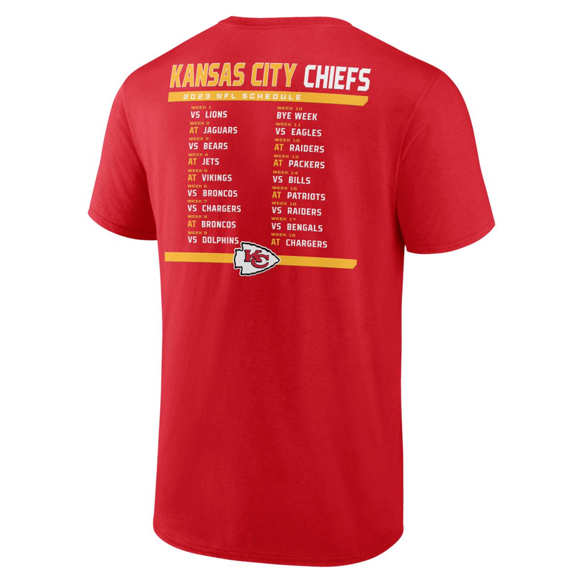 Officially Licensed NFL 3-in-1 Schedule T-Shirt Combo 2pk by Fanatics -  Chiefs