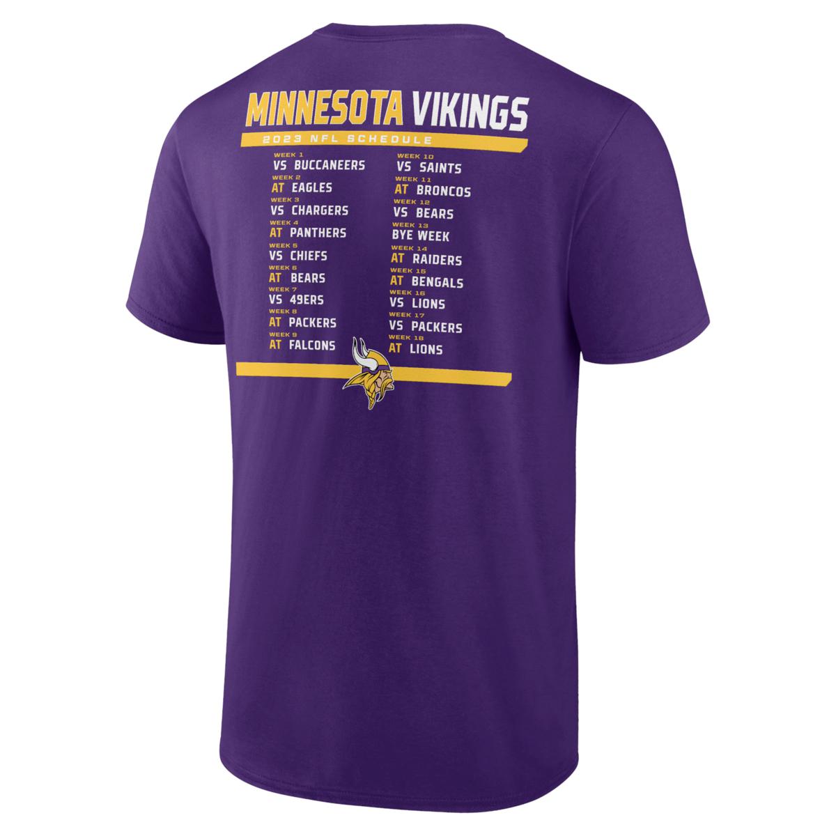 Men's Fanatics Branded Gold/Purple Minnesota Vikings Two-Pack T-Shirt Combo Set