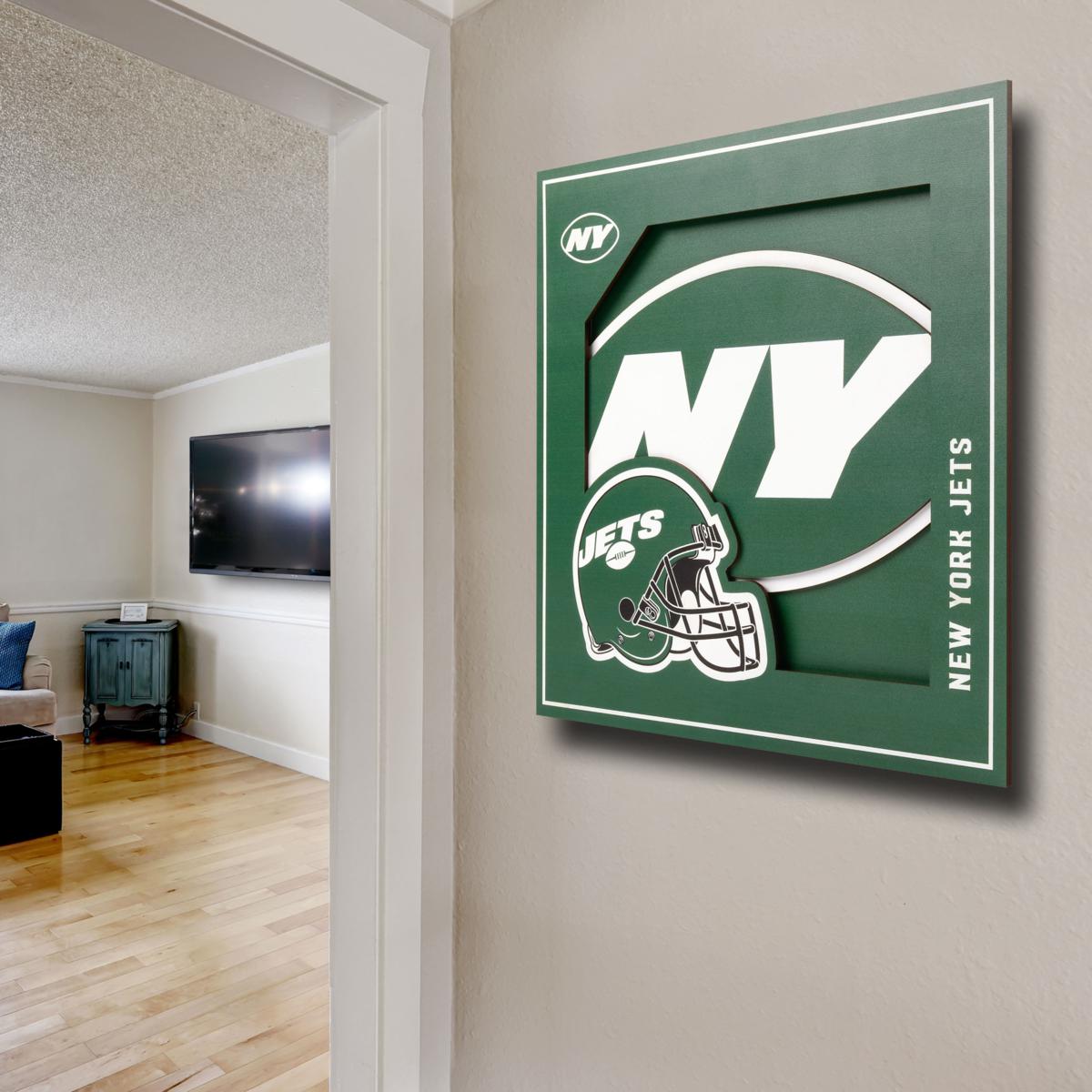 YouTheFan NFL New York Jets 3D Logo Series Wall Art - 12x12