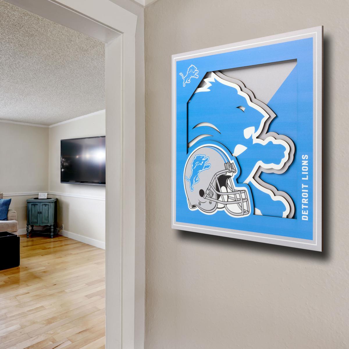 YouTheFan NFL Detroit Lions 3D Logo 2-Piece Assorted Colors