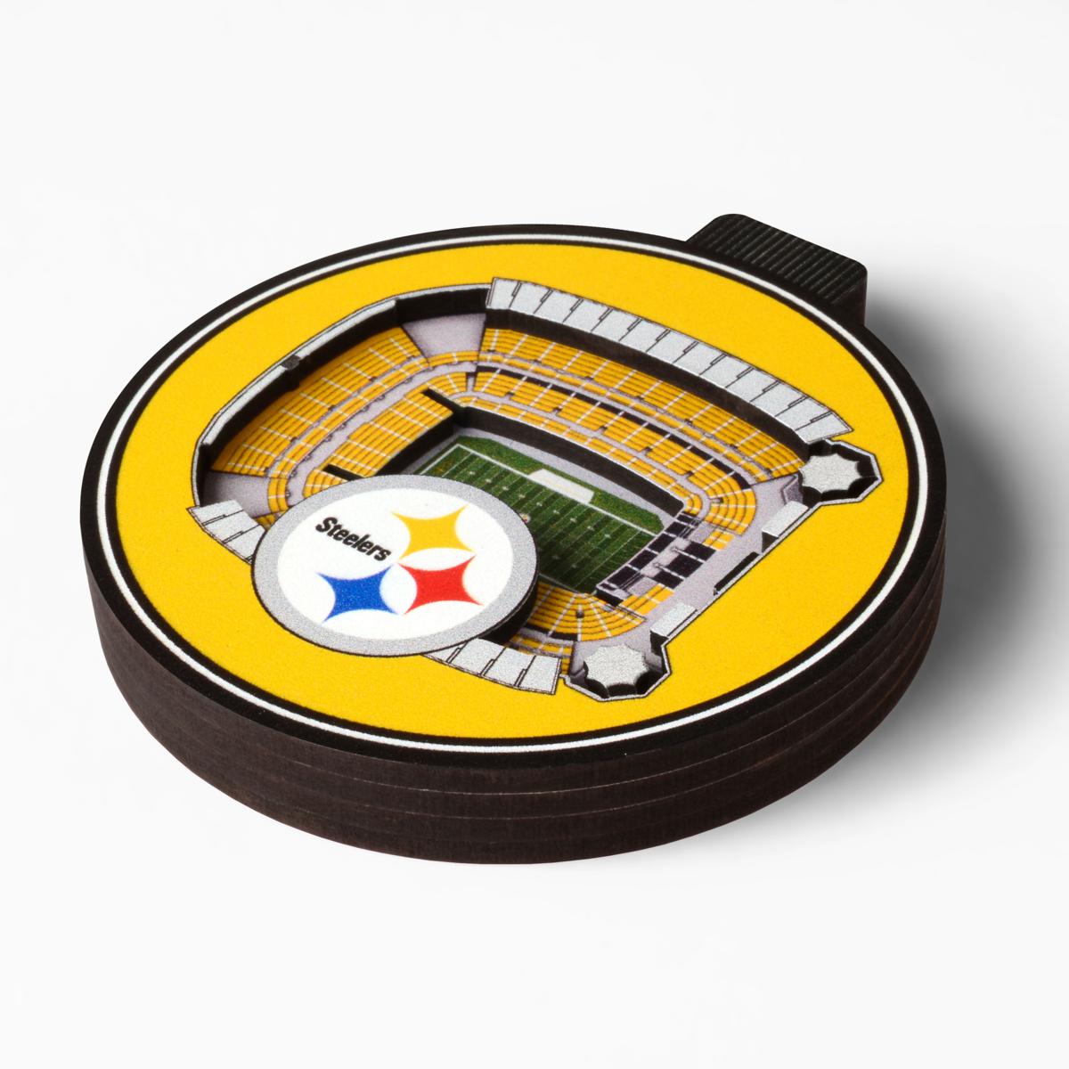 Pittsburgh Steelers NFL Stadium Print Glass Ball Ornament