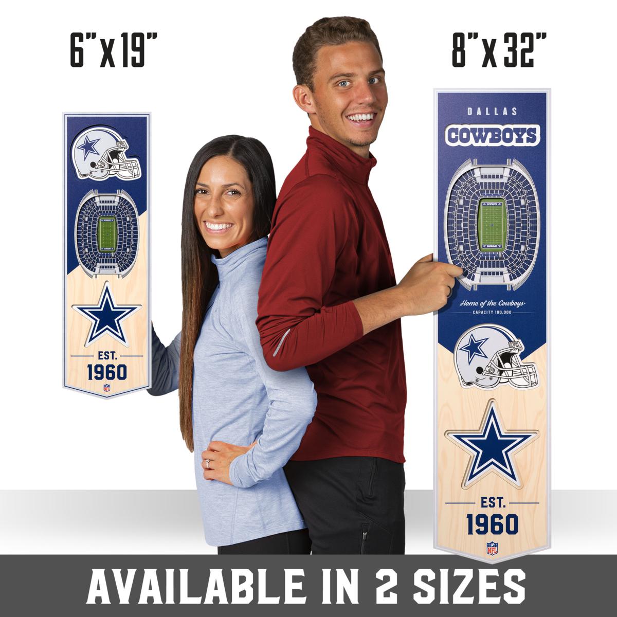 Football Fan Shop Officially Licensed NFL Dallas Cowboys Personalized Banner Flag