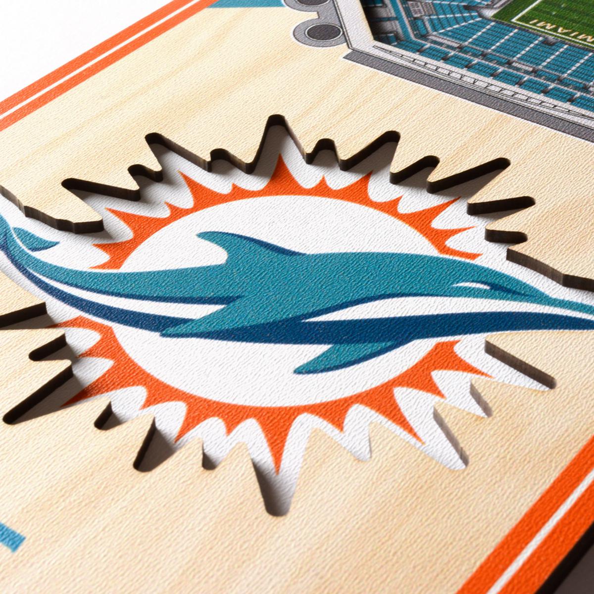 Official Miami Dolphins Wall Decor Home & Office Wall Sign, Banner