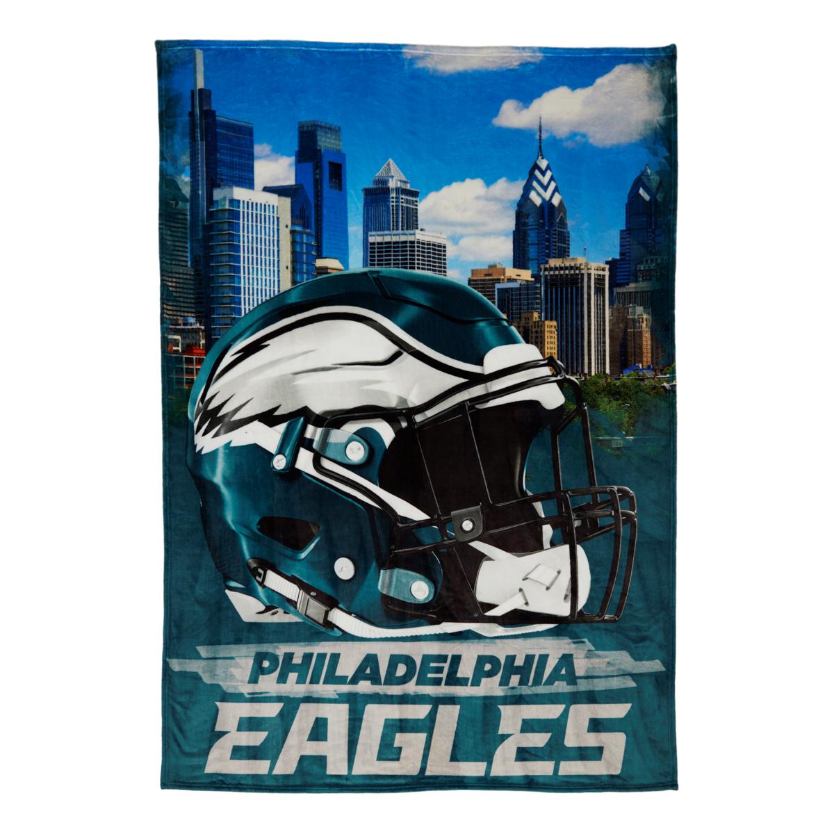 Officially Licensed NFL 66 x 90 Oversized City Sketch Throw - Eagles