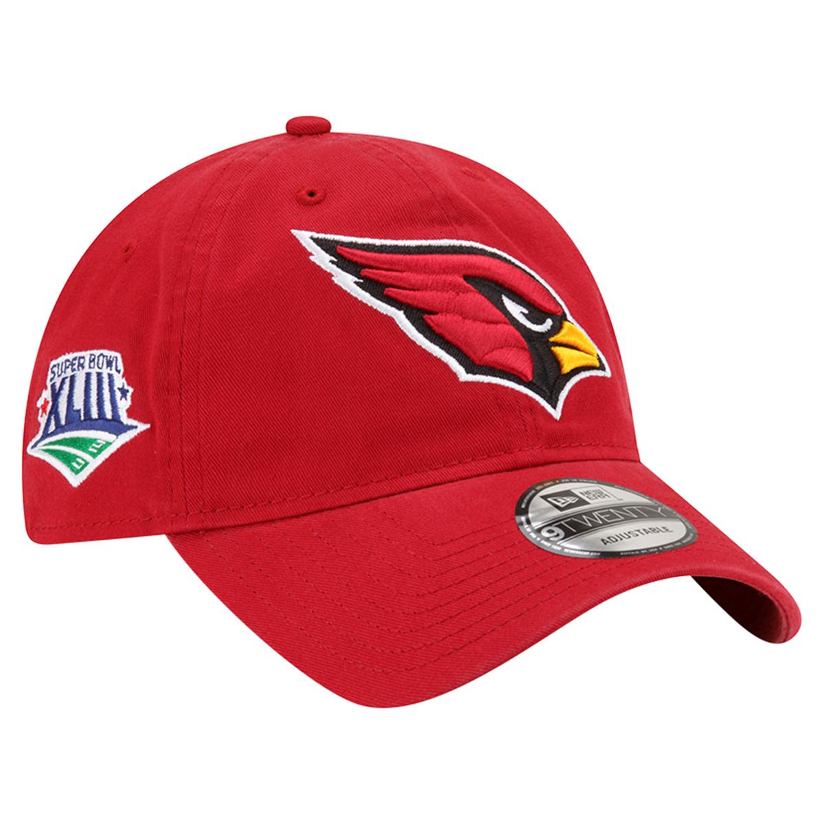 Arizona Cardinals NFL Leather Strapback Hat Black Red Made In USA