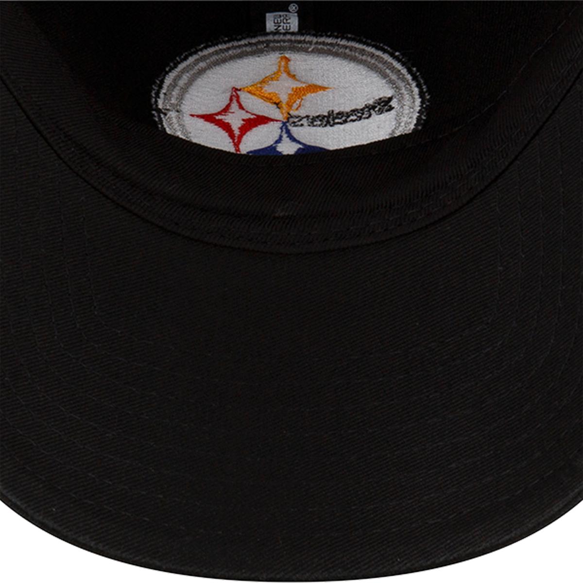 Pittsburgh Steelers NFL Adjustable Hat Black Big Spell Out New Era