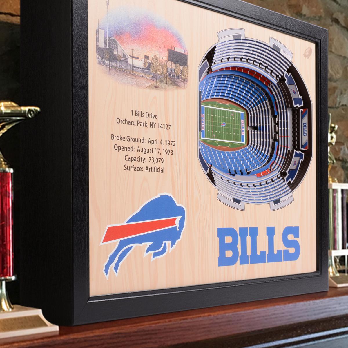 Buffalo Bills 3D Stadium Wood Wall Art