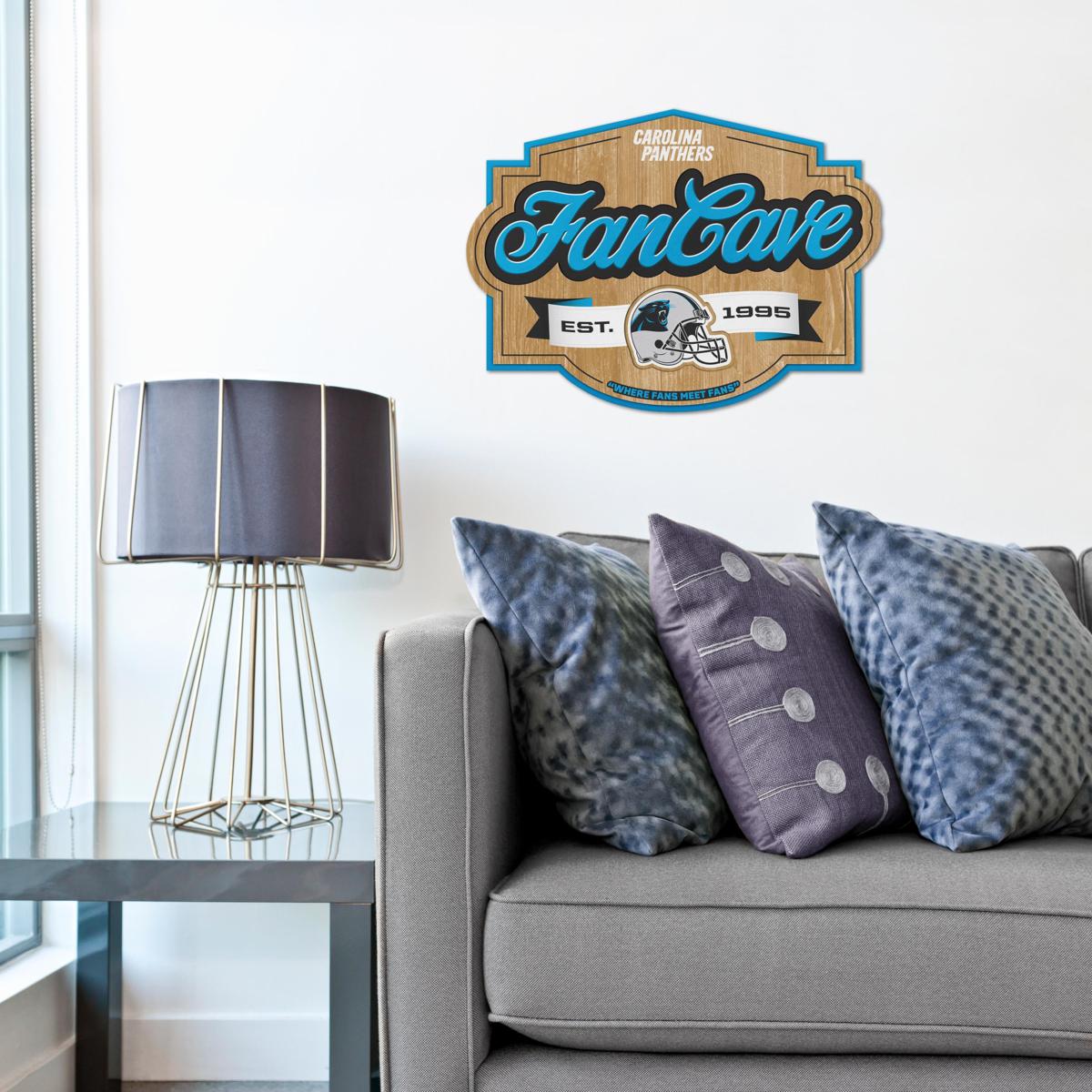 Officially Licensed NFL Carolina Panthers Fan Cave Sign