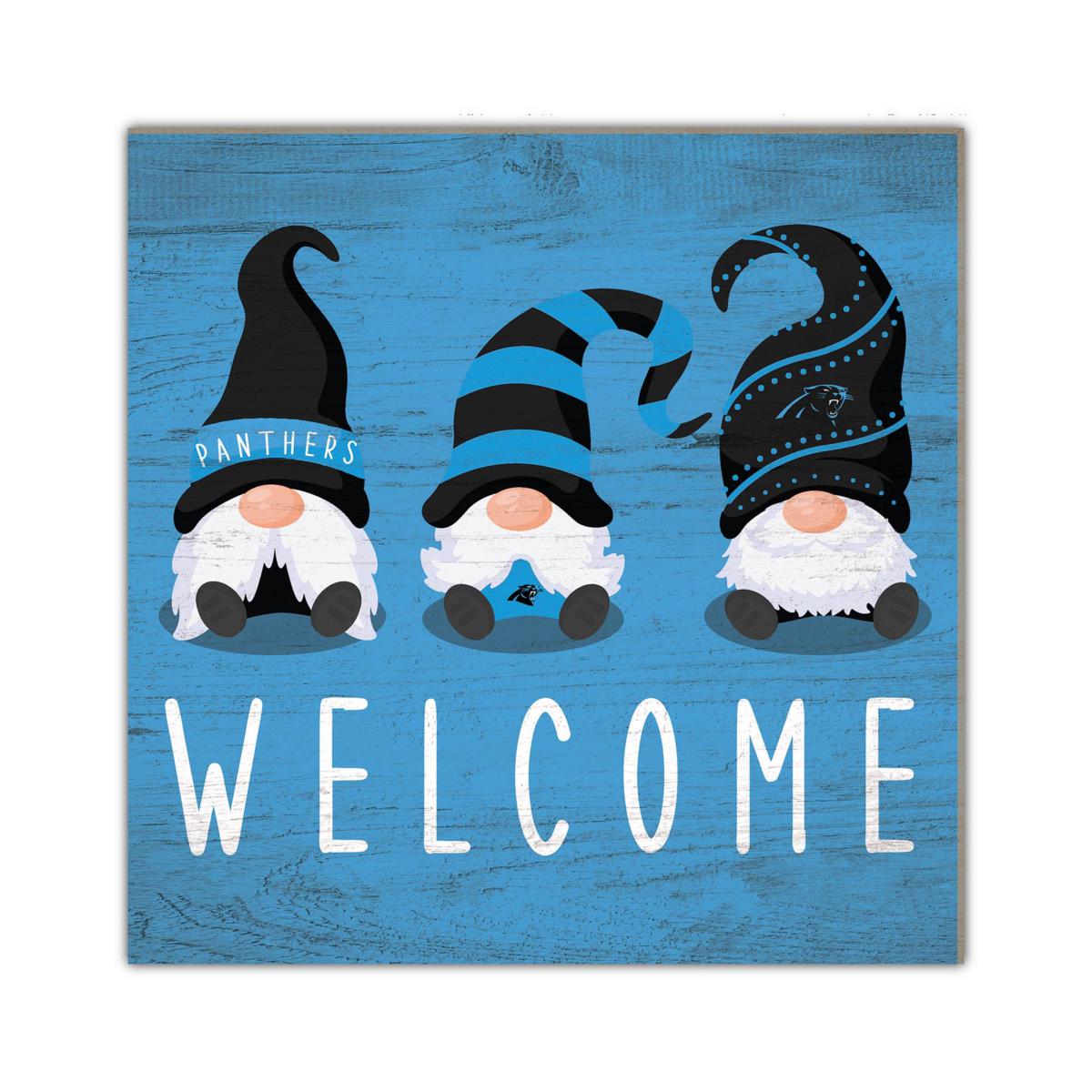 Officially Licensed NFL Carolina Panthers Welcome Gnomes Wall Decor