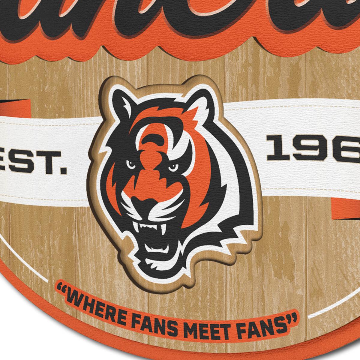 Cincinnati Bengals 24'' x 24'' Distressed Logo Cutout Sign