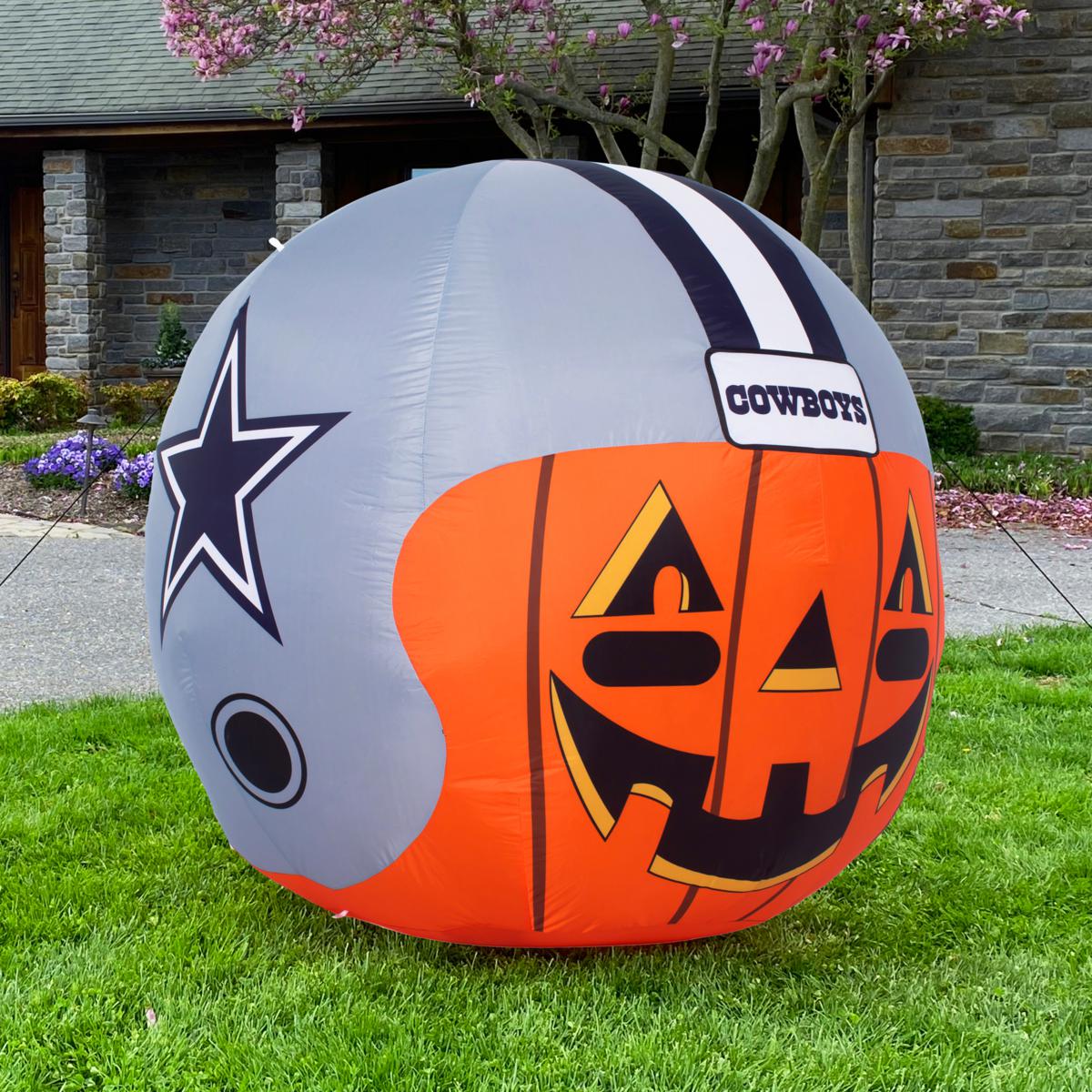 NFL Dallas Cowboys Team Inflatable Lawn Helmet, One Size, Gray