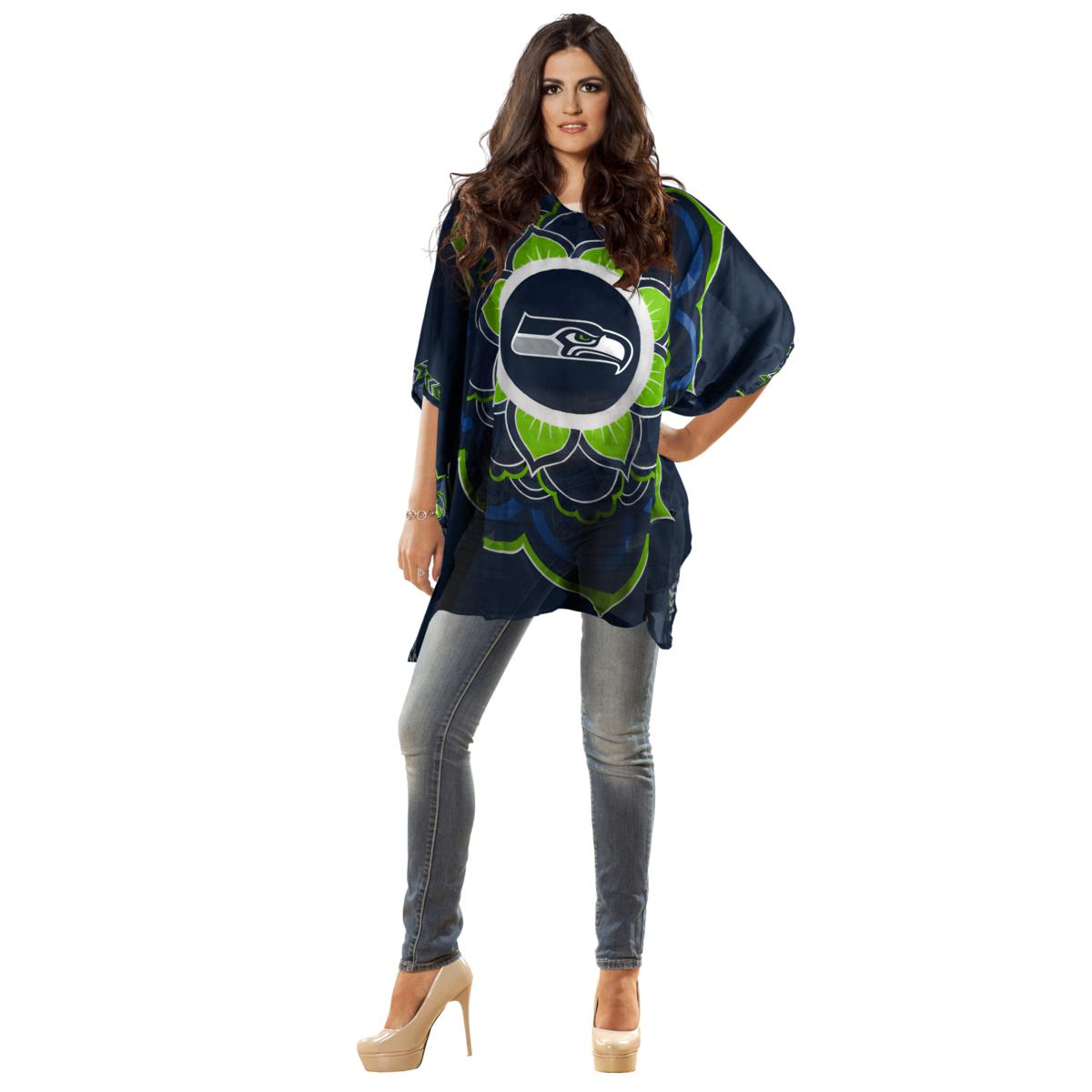 Jerry Leigh Women's College Navy Seattle Seahawks Game Day Costume